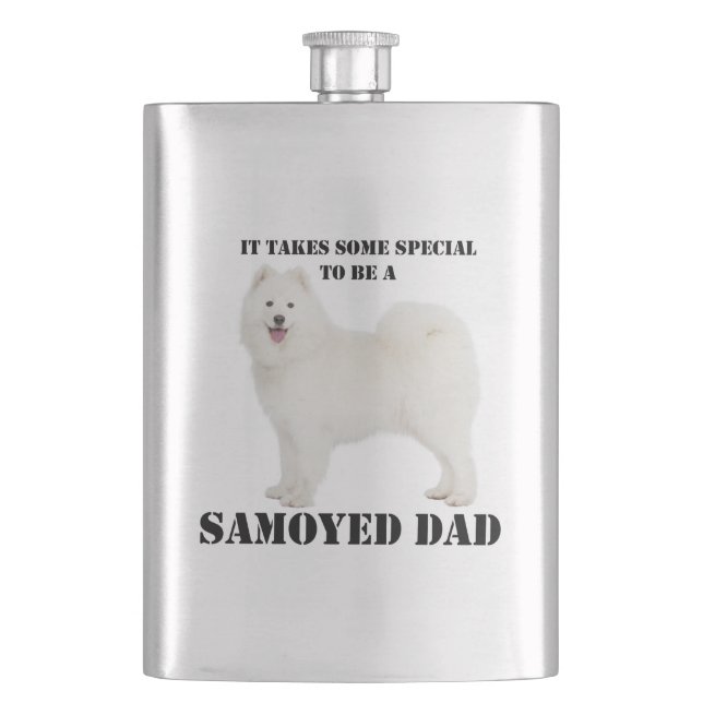 Petaca Samoyed Dad Flask (Anverso)