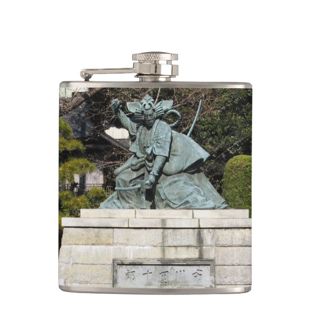 Petaca Samurai Kamakura Gongoro Kagemasa Kabuki Estatua (Anverso)