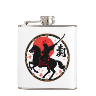 Petaca Samurai Warrior Rising Sun Flask