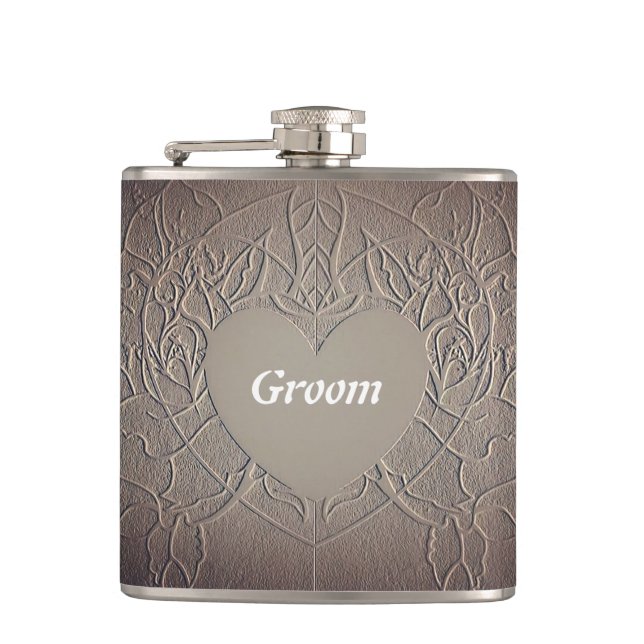 Petaca Sandy Rosa Groom Flask (Anverso)