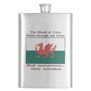 Petaca Sangre galesa de celtas fluye venas a veces Whiske