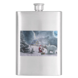 Petaca Santa Claus y el oso polar