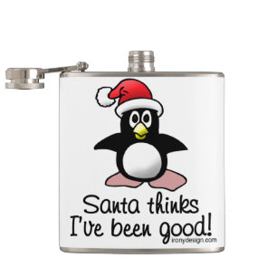 Petaca ¡Santa piensa que he sido bueno! Pingüino del