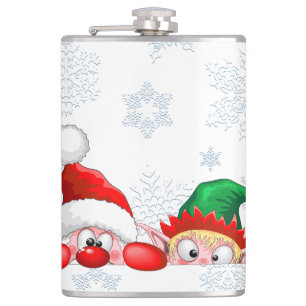 Petaca Santa y elfo Personajes divertidos y adorables mir