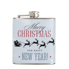 Petaca Santa y sus Navidades de Silhouette de renos volad