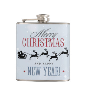 Petaca Santa y sus Navidades de Silhouette de renos volad