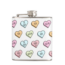 Petaca Sarcástico patrón cardíaco de San Valentín