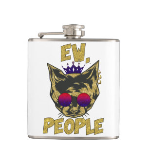 Petaca Sassy Royal Cat - "Ew. Gato divertido de la gente