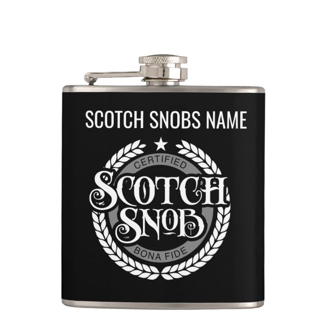 Petaca Scotch Snob - gracioso borracho de whisky (Anverso)