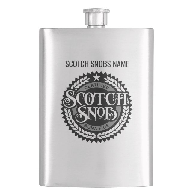 Petaca Scotch Snob - gracioso borracho de whisky (Anverso)
