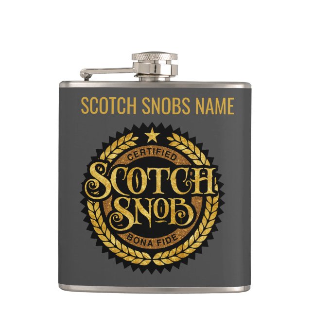 Petaca Scotch Snob - gracioso borracho de whisky (Anverso)