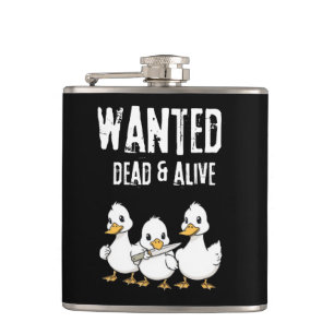 Petaca Se busca Personalizado de pato muerto y vivo graci