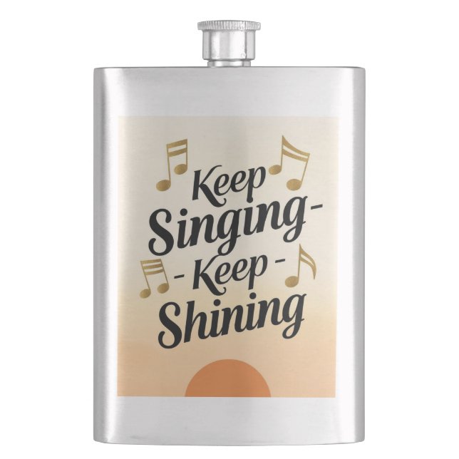 Petaca Seguir cantando sigue brillando (Anverso)