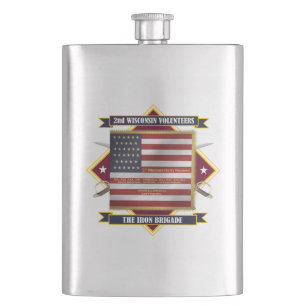 Petaca Segunda Infantería voluntaria de Wisconsin