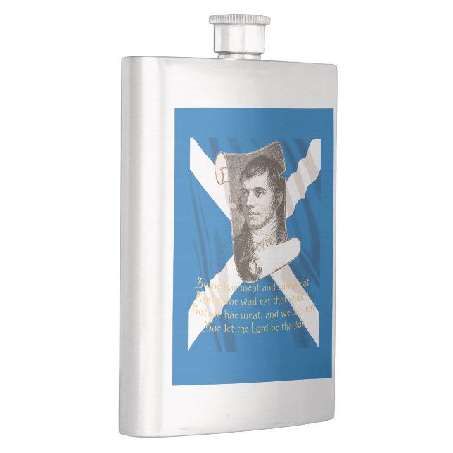 Petaca Selkirk Grace Burns Night Cita y Saltire (Derecha)