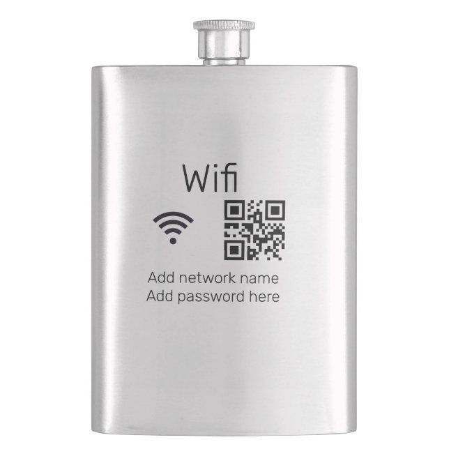 Petaca Señal de contraseña de Wifi, agregue el código Q R (Anverso)