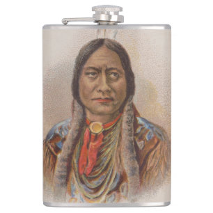 Petaca Señales de humo: El jefe indio lakota está sentado