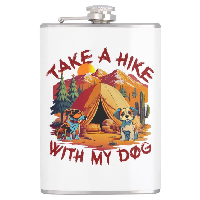 Petaca Senderismo con perros: aventura para los amantes d (Anverso)