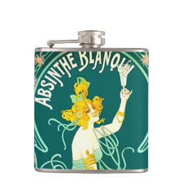 Petaca Señora Liqueur Art Nouveau Label del ajenjo del