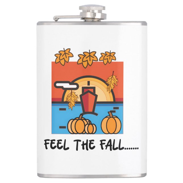 Petaca Sentir las vibraciones de la temporada otoño (Anverso)