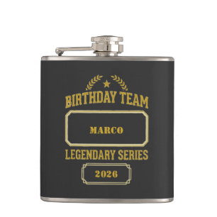 Petaca Serie Legendaria Personalizada de Oro Cumpleaños