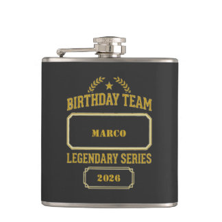 Petaca Serie Legendaria Personalizada de Oro Cumpleaños