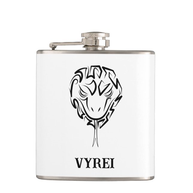 Petaca Serpiente Tribal Negra y Blanca (Anverso)