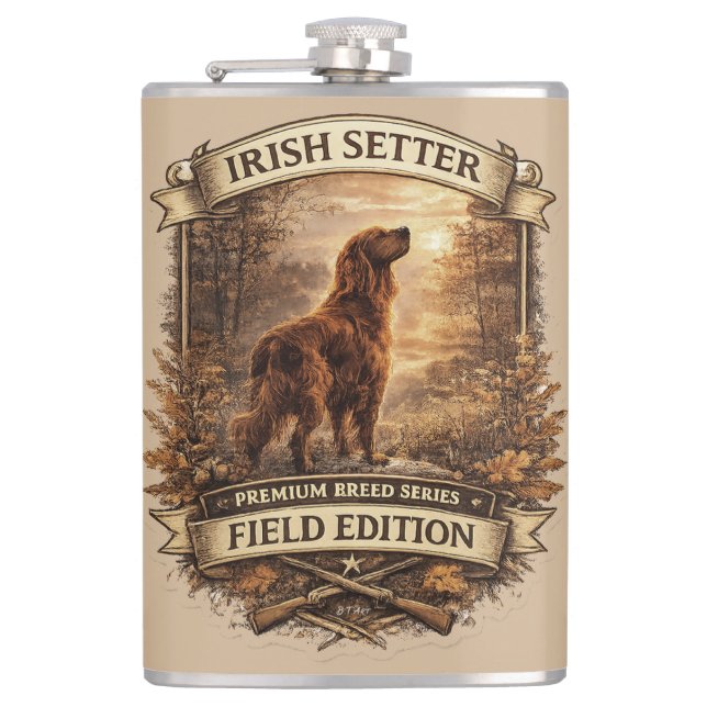 Petaca Setter Irlandés (Anverso)