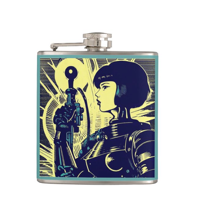 Petaca SF - Anime Hero Woodcut 3 (Anverso)