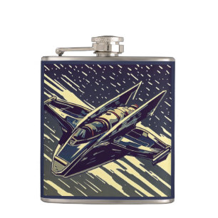 Petaca SF - Anime Starfighter Woodcut 4