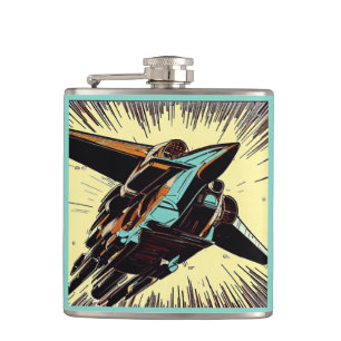 Petaca SF - Anime Starfighter Woodcut Vinyl Envuelto