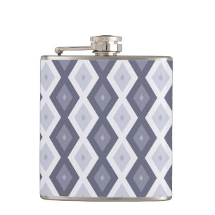Petaca Shades of blue grey diamond pattern