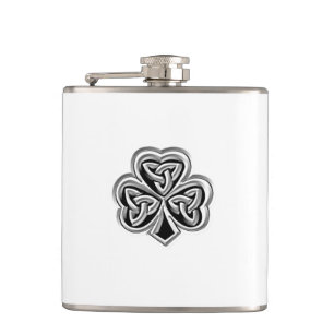 Petaca Shamrock con suerte irlandés