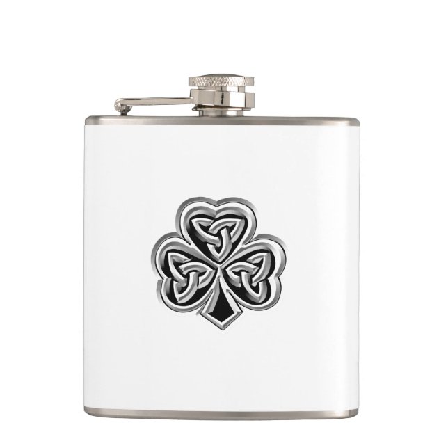 Petaca Shamrock con suerte irlandés (Anverso)