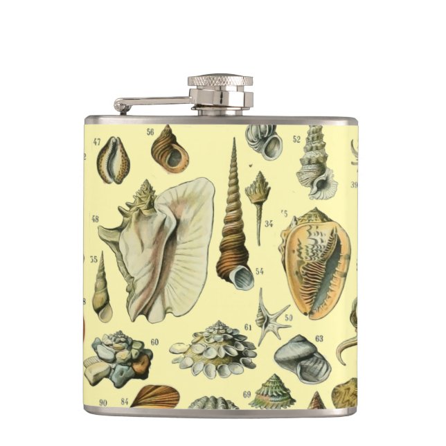 Petaca Shell de conchas marinas Mollusk Clam Elegante Art (Anverso)
