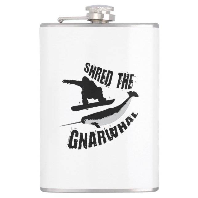 Petaca Shred The Gnarwhal (Anverso)