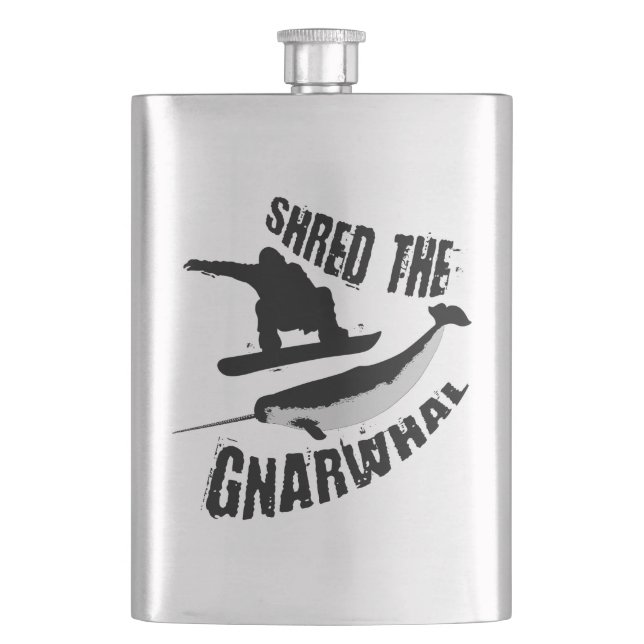Petaca Shred The Gnarwhal (Anverso)