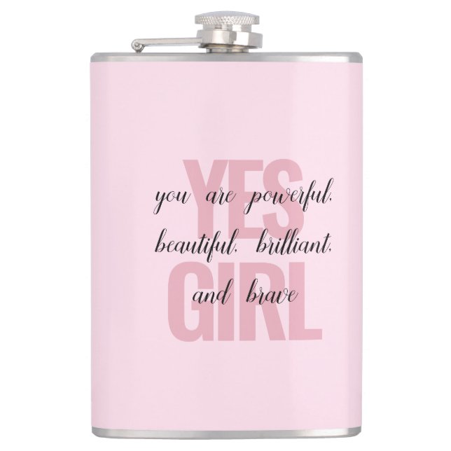 Petaca Sí Chica Eres Un Hermoso Chica Motivador Imprimir (Anverso)