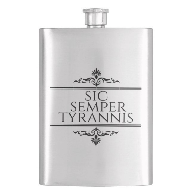 Petaca Sic Semper Tyrannis (Anverso)