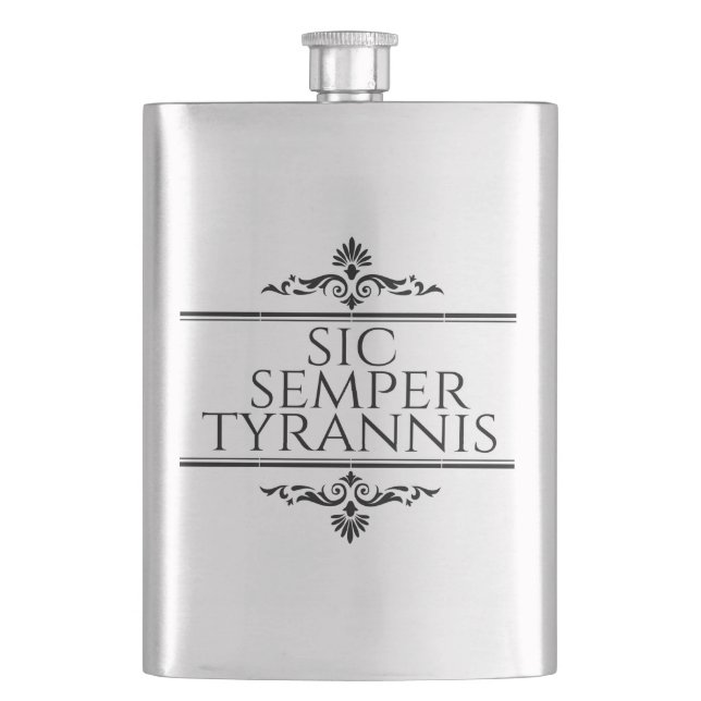 Petaca Sic Semper Tyrannis (Anverso)