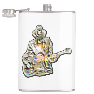 Petaca Sienta el Blues - Diseño artístico de guitarra