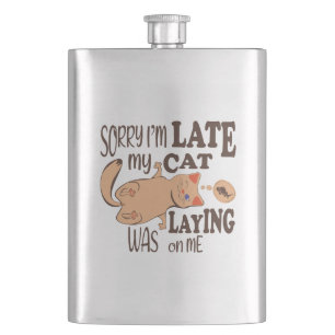 Petaca Siento haber llegado tarde cuando mi gato se posó