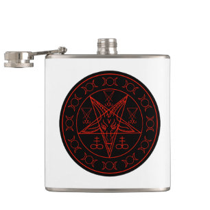 Petaca Sigil de la luna triple de Baphomet y sigil del