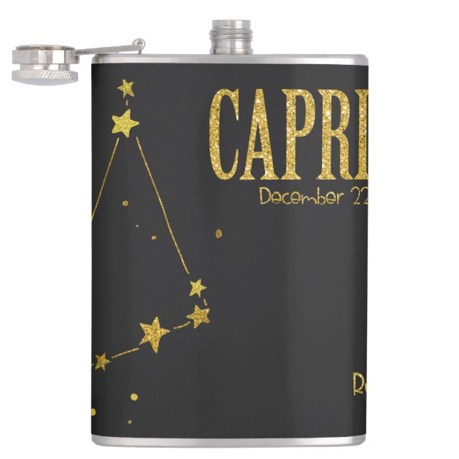 Petaca Signo de estrella de capricornio (Abierto)