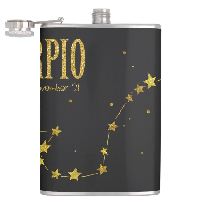 Petaca Signo de estrella de escorpión (Abierto)