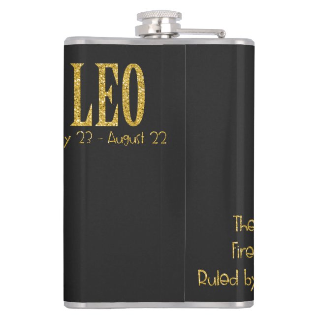 Petaca Signo de estrella de Leo (Reverso)