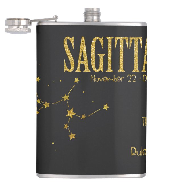 Petaca Signo de estrella de sagittarius (Abierto)