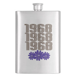 Petaca Signo de paz de 1968, hippie, poder de la flor mor