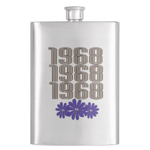 Petaca Signo de paz de 1968, hippie, poder de la flor mor