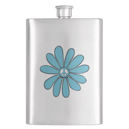 Petaca Signo de paz del poder de las flores hippie en Aqu